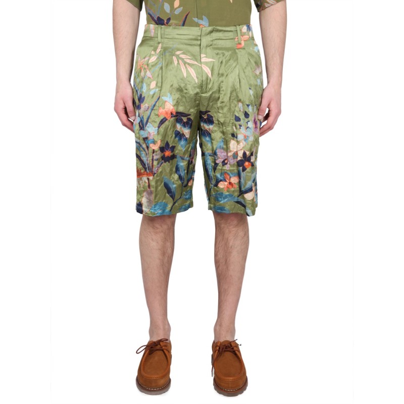 BERMUDA SHORTS WITH FLORAL PRINT