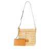 PERFORATED RAFFIA SHOULDER BAG