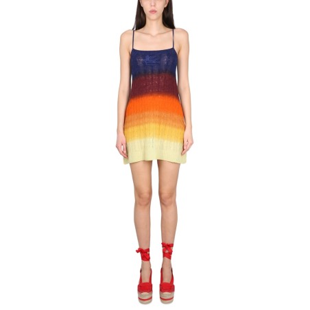 SHADED WOOL MINI DRESS