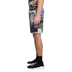 PSYCHEDELIC PRINT BERMUDA SHORTS