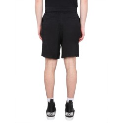 VISCOSE SATIN LOGO SHORTS