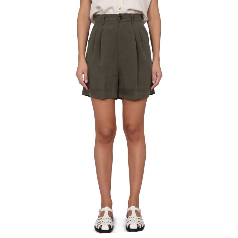 LINEN BERMUDA SHORTS