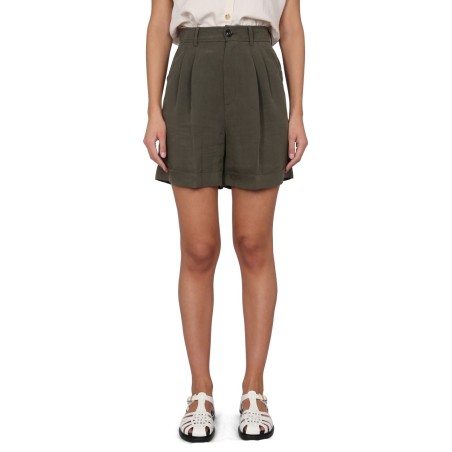 LINEN BERMUDA SHORTS