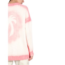 PATENT LEATHER EFFECT PALM CARDIGAN