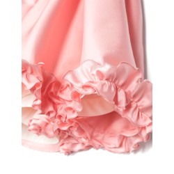 ruffled satin dress