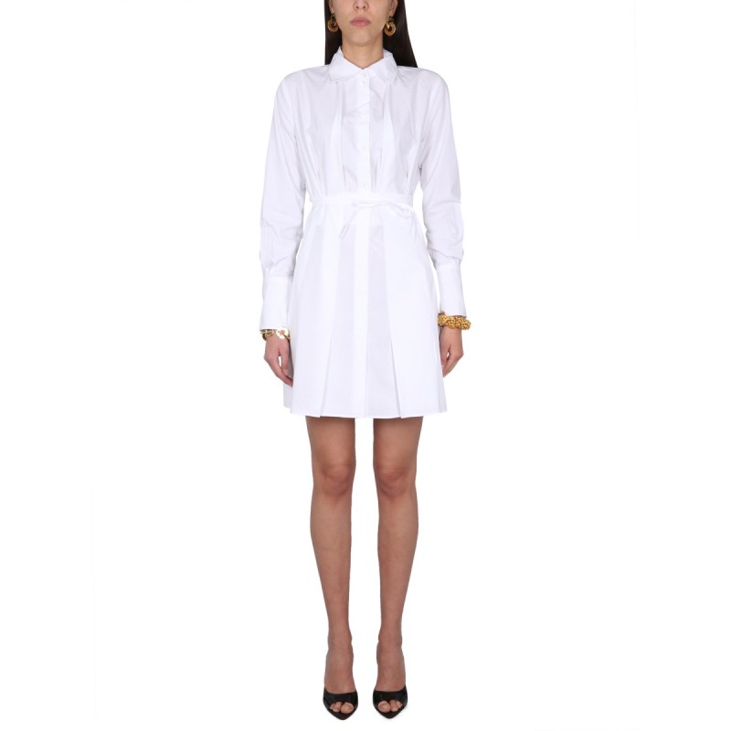 PLEATED SHIRT DRESS