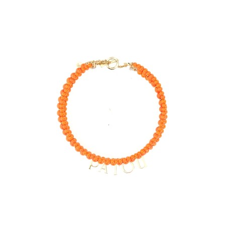 GLASS AND BRASS BEAD NECKLACE
