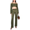 MONOGRAM MACRAME PANTS