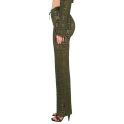 MONOGRAM MACRAME PANTS