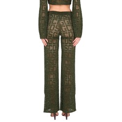 MONOGRAM MACRAME PANTS