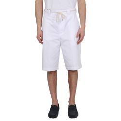 COTTON BLEND BERMUDA SHORTS