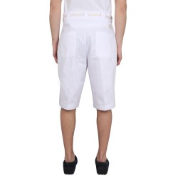 COTTON BLEND BERMUDA SHORTS