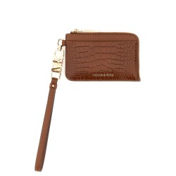 CROCODILE PRINT LEATHER CARD CASE
