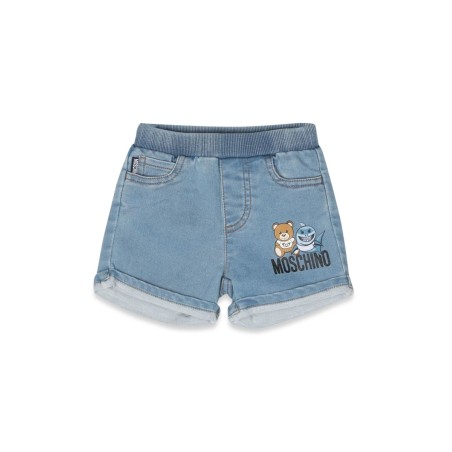 denim fleece shorts