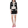 HEART BUTTONS CREPE MINISKIRT
