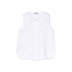 sleeveless shirt ruffle collar