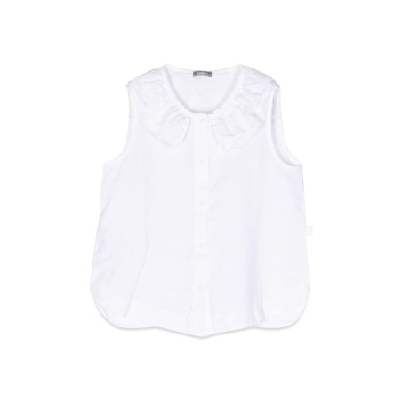 sleeveless shirt ruffle collar