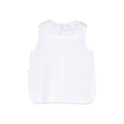 sleeveless shirt ruffle collar