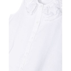 sleeveless shirt ruffle collar