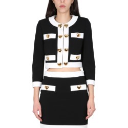 HEART BUTTONS CREPE JACKET