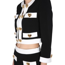 HEART BUTTONS CREPE JACKET