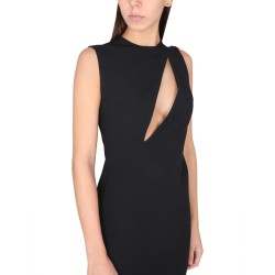 SLEEVELESS MIDI DRESS WITH CUTOUTS