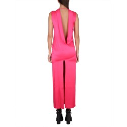 LONG DRESS WITH RING NECKLINE