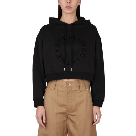 CROPPED SWEATSHIRT WITH LOGO