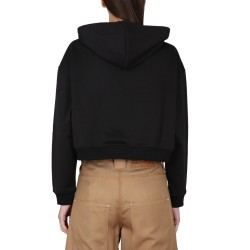 CROPPED SWEATSHIRT WITH LOGO