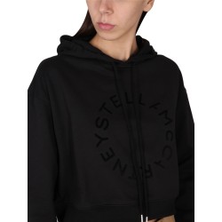 CROPPED SWEATSHIRT WITH LOGO