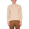 COTTON CABLE STITCH CREW NECK SWEATER