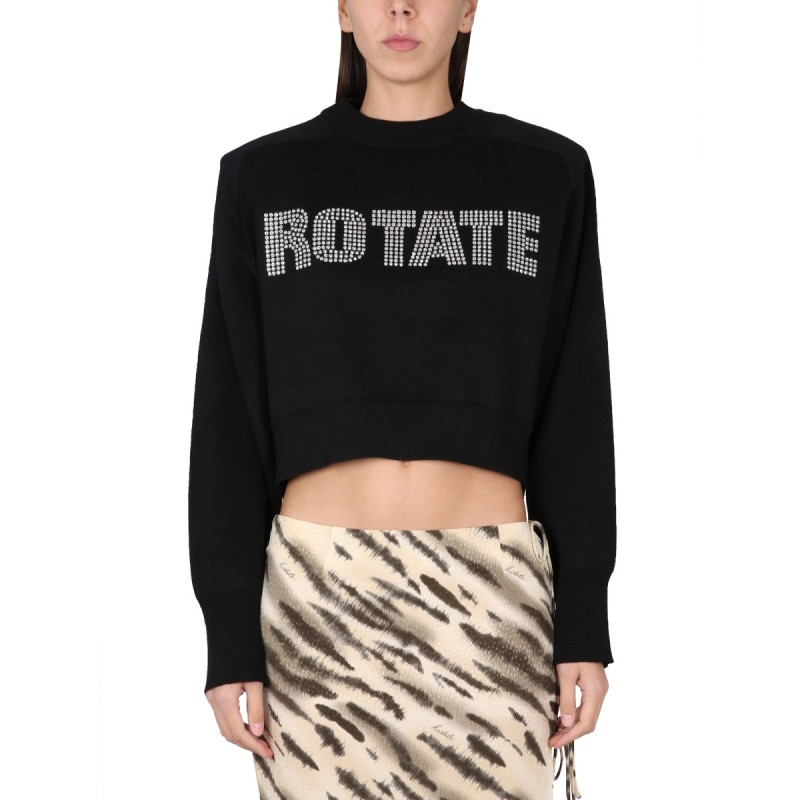 CROPPED SHIRT WITH LOGO