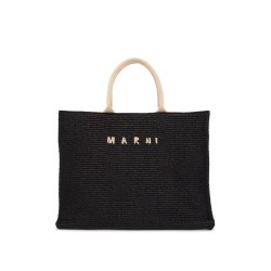 large raffia effect tote bag