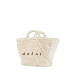 beige cotton and nylon handbag with woven design