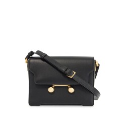 black calfskin shopping bag with distinctive closure