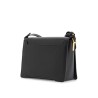 black calfskin shopping bag with distinctive closure