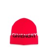 KNITTED HAT GIVENCHY "SPLIT" JACQUARD PATTERN ON HAT AND TURN-UP EDGE.