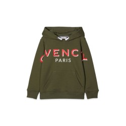 BRUSHED FLEECE SWEATER, GIVENCHY "SHADOW OVERSIZED" PRINTED LOGO.