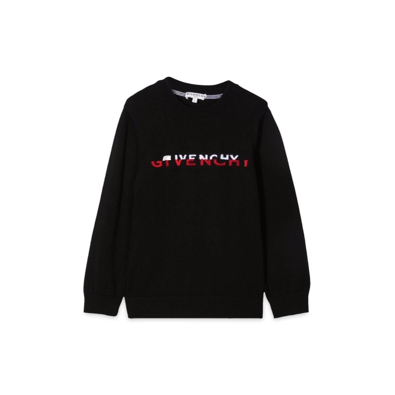 KNITTED JUMPER GIVENCHY "SLIPT" TUFFTING EMBROIDERY.