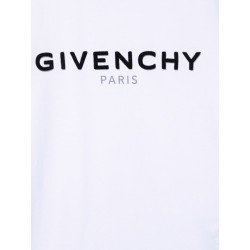 COMPACT COTTON JERSEY TEE SHIRT, GIVENCHY "SHADOW" PRINTED LOGO WITH FLOCK.