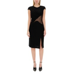 4G CREPE AND TULLE DRESS