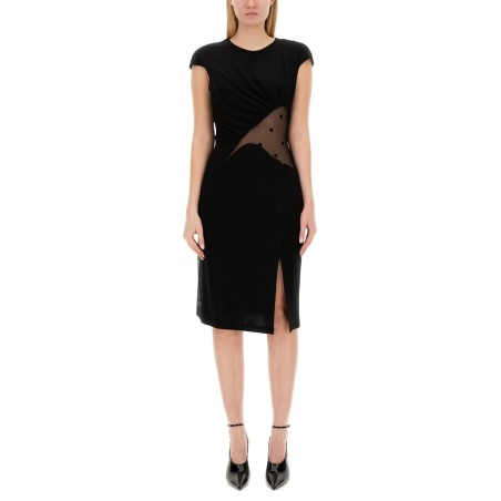 4G CREPE AND TULLE DRESS