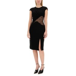 4G CREPE AND TULLE DRESS