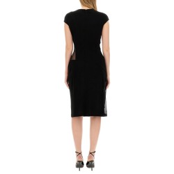 4G CREPE AND TULLE DRESS