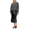 PATENT LEATHER MIDI SKIRT