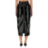 PATENT LEATHER MIDI SKIRT