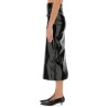 PATENT LEATHER MIDI SKIRT