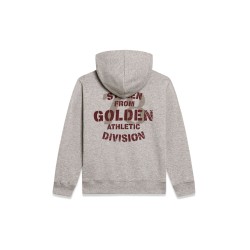 journey/ boy's zipped sweatshirt hoodie/ melange cotton stolen from golden print