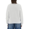 SWEATSHIRT WITH BRUSHED LOGO PRINT