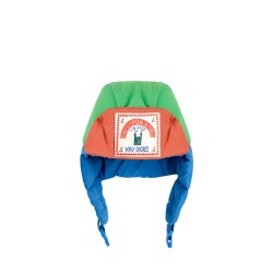 baby color block padded chapka